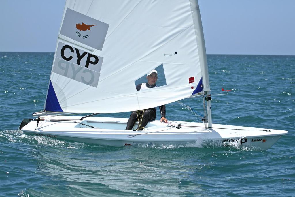 Orestis Germanys (CYP) - Aon Youth Worlds 2016, Torbay, Auckland, New Zealand, Day 2 photo copyright Richard Gladwell www.photosport.co.nz taken at  and featuring the  class