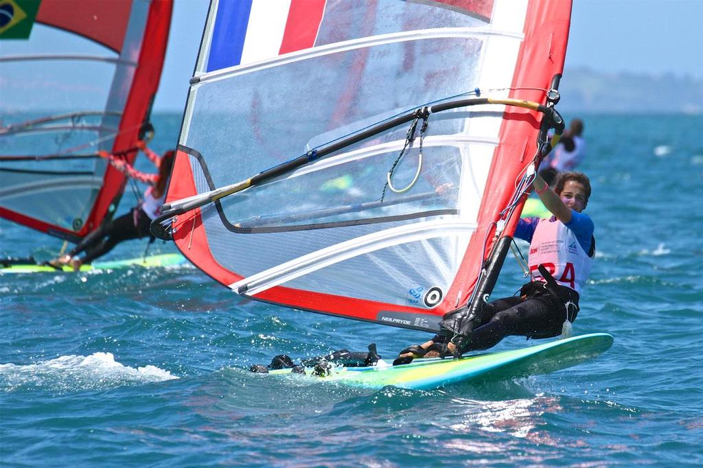 Womens RS:X - Aon Youth Worlds 2016, Torbay, Auckland, New Zealand, Day 2 © Richard Gladwell www.photosport.co.nz