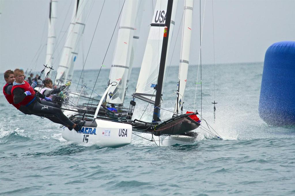 Nacra 15 - Aon Youth Worlds 2016, Torbay, Auckland, New Zealand, Day 4, December 19, 2016 photo copyright Richard Gladwell www.photosport.co.nz taken at  and featuring the  class