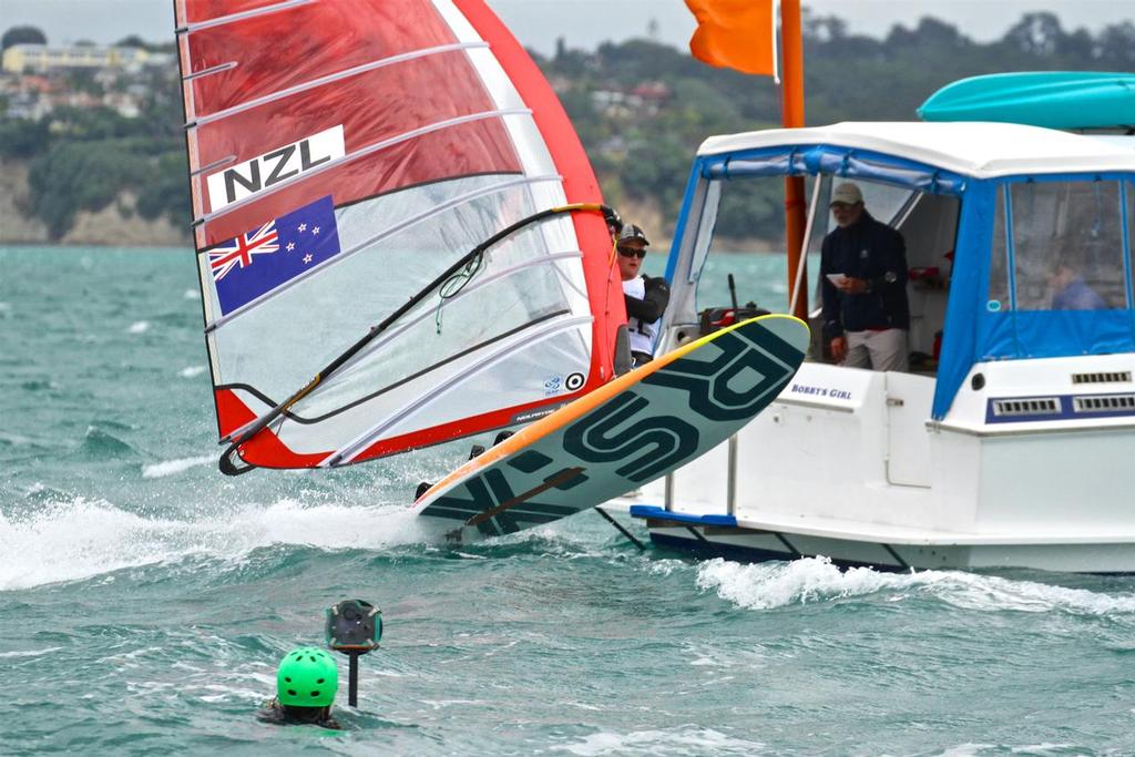 Patrick Haybittle (NZL) Mens RSX - Aon Youth Worlds 2016, Torbay, Auckland, New Zealand, Day 4, December 19, 2016 photo copyright Richard Gladwell www.photosport.co.nz taken at  and featuring the  class