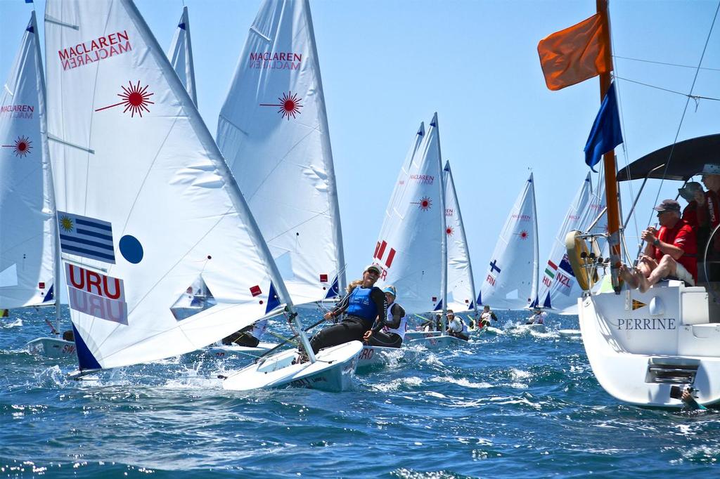 Dolores Moreira Fraschini (URU) wins the Gold Medal in the Girls Laser Radial - Aon Youth Worlds 2016, Torbay, Auckland, New Zealand, Day 5, December 19, 2016 photo copyright Richard Gladwell www.photosport.co.nz taken at  and featuring the  class