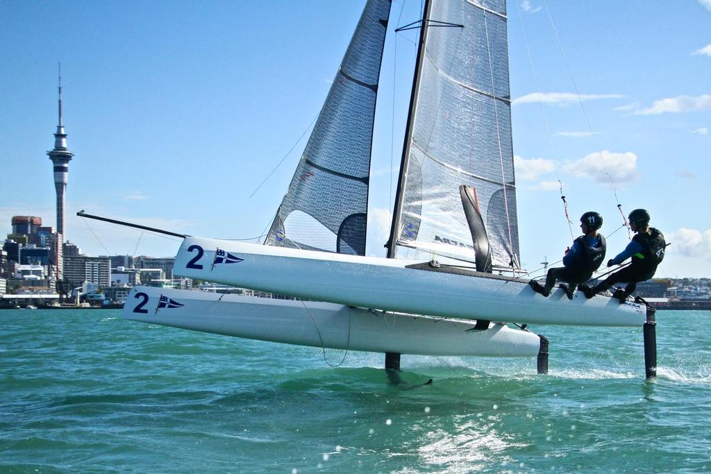 Nacra 20 - December 6, 2017, Waitemata Harbour photo copyright Richard Gladwell www.photosport.co.nz taken at  and featuring the  class