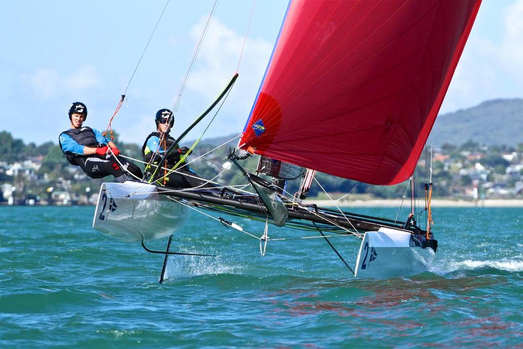 Nacra 20 - December 6, 2017, Waitemata Harbour photo copyright Richard Gladwell www.photosport.co.nz taken at  and featuring the  class
