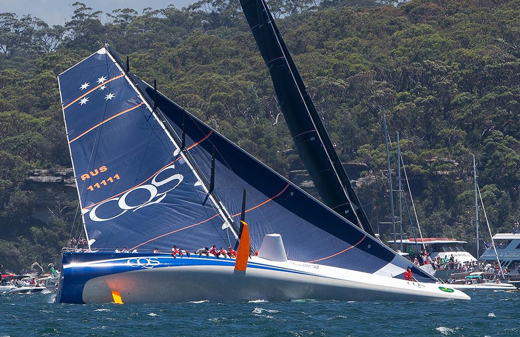 CQS is forced to tack and gets caught with her canting keel on the wrong side photo copyright Crosbie Lorimer http://www.crosbielorimer.com taken at  and featuring the  class