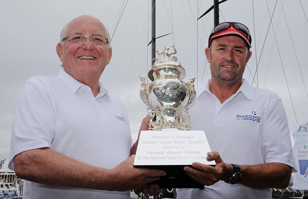 Jim Delegat and Steve Cotton, Boat Captain - Rolex Sydney Hobart 2016 © Crosbie Lorimer http://www.crosbielorimer.com