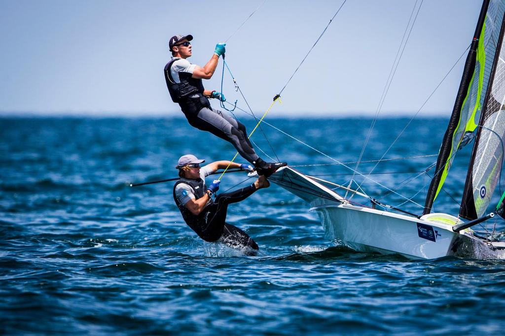 49er - New Zealand - Sailing World Cup Final - Melbourne, December 2016 photo copyright Pedro Martinez / Sailing Energy / World Sailing taken at  and featuring the  class