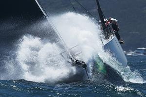 Beau Geste after the start - 2016 Rolex Sydney Hobart Yacht Race photo copyright Steve Christo taken at  and featuring the  class