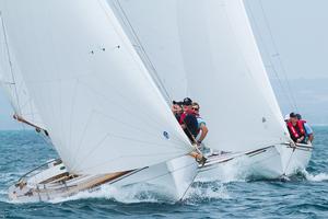 Heading uphill in the second race of the day with Margarita and Bella. - Mercedes Benz Mornington Couta Boat National Championships photo copyright  Alex McKinnon Photography http://www.alexmckinnonphotography.com taken at  and featuring the  class