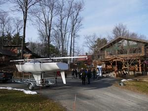 Clagett Sonar arrives at Y-Knot 12-11-16 photo copyright Karen Miller taken at  and featuring the  class