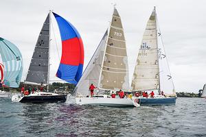 Cracking start - 2016 Launceston to Hobart Yacht Race photo copyright Rose Flynn taken at  and featuring the  class