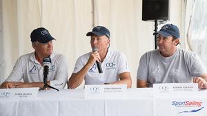 Ludde Ingvall and Watch Captains, Chris Dickson and Rodney Keenan - CQS Media Launch photo copyright Beth Morley - Sport Sailing Photography http://www.sportsailingphotography.com taken at  and featuring the  class