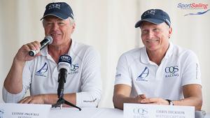 All smiles with Ludde Ingvall and Chris Dickinson - CQS Media Launch photo copyright Beth Morley - Sport Sailing Photography http://www.sportsailingphotography.com taken at  and featuring the  class