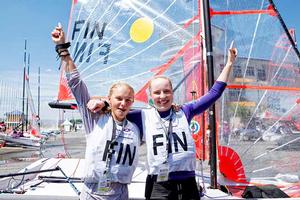 Veera Hokka / Sirre Kronlof - 2015 Youth Sailing World Championships photo copyright Christophe Launay taken at  and featuring the  class