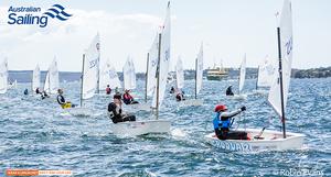 Optimist Fleets started today at Sail Sydney 2016 photo copyright Robin Evans taken at  and featuring the  class