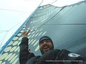 Photo sent from the boat Comme Un Seul Homme, on December 22nd, 2016 photo copyright Eric Bellion / Vendee Globe taken at  and featuring the  class