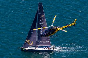 Beau Geste & chopper - 2016 Rolex Sydney Hobart Yacht Race - 2016 Rolex Sydney Hobart Yacht Race photo copyright  Andrea Francolini Photography http://www.afrancolini.com/ taken at  and featuring the  class