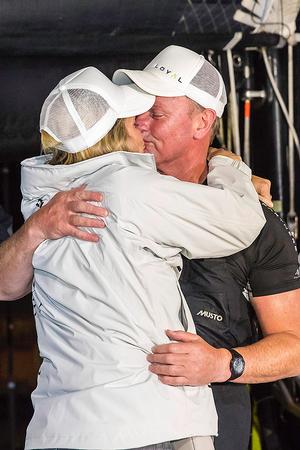 Anthony Bell's wife, Kelly. congratulates the winner! - Rolex Sydney Hobart Yacht Race photo copyright Andrea Francolini taken at  and featuring the  class