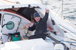 Sebastien Destremau (FRA), skipper Technofirst Face Ocean, at start of the Vendee Globe, in Les Sables d'Olonne, France, on November 6th, 2016  - 2016 Vendee Globe photo copyright Jean-Marie Liot / DPPI / Vendée Globe http://www.vendeeglobe.org taken at  and featuring the  class
