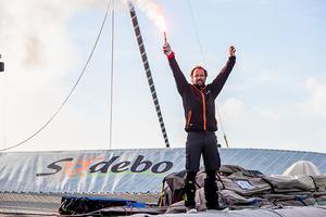 Thomas Coville breaks the world record in solo in multihull, at the helm of Sodebo Ultim photo copyright  Eloi Stichelbaut taken at  and featuring the  class