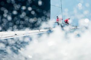 Wild Oats XI preparing to hoist  - 2016 Rolex Sydney Hobart Yacht Race photo copyright Lachlan Murnaghan taken at  and featuring the  class