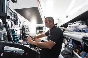 Fabrice Amedeo (Fra), skipper IMOCA Newrest-Matmut, before the start of the Vendee Globe in les Sables d'Olonne photo copyright Jean-Marie Liot taken at  and featuring the  class