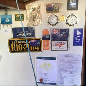mementos on the bulkhead of Perie Banou II photo copyright RPYC taken at  and featuring the  class