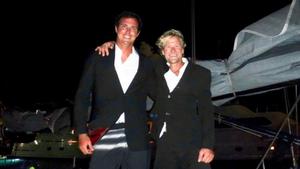 After 18 days at sea, James Heald and Ben Harris resplendent in dinner jackets having successfully completed the race from Lanzarote to Grenada - RORC Transatlantic Race photo copyright Louay Habib / RORC taken at  and featuring the  class