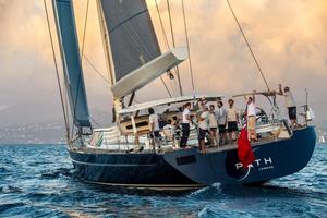 Fourth Maxi class yacht to finish the race was Anatoli Karatchinski's Baltic 112, Path photo copyright RORC/Arthur Daniel taken at  and featuring the  class