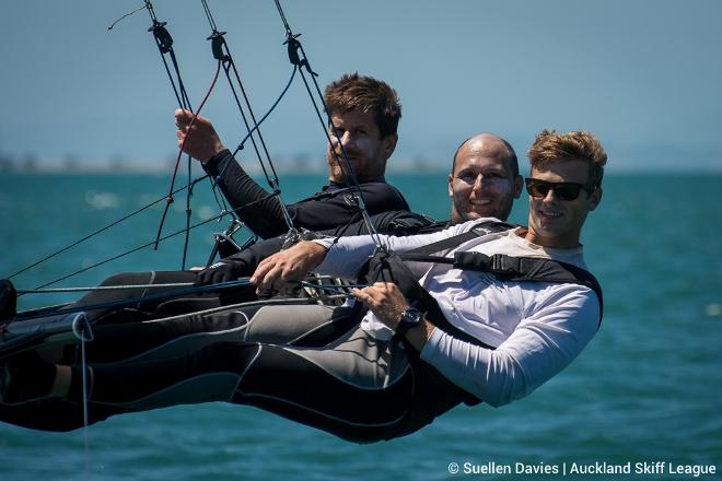 C-Tech crew - Day 2 - 18ft Skiff NZ Championship, February 5, 2017 © Suellen Davies / Auckland Skiff League