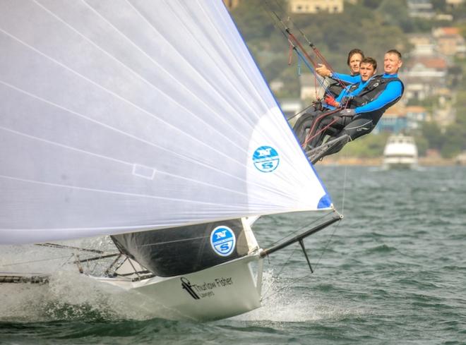 Thurlow Fisher Lawyers put up a strong fight and finished third. - 18 Footers Australian Championship © Michael Chittenden 