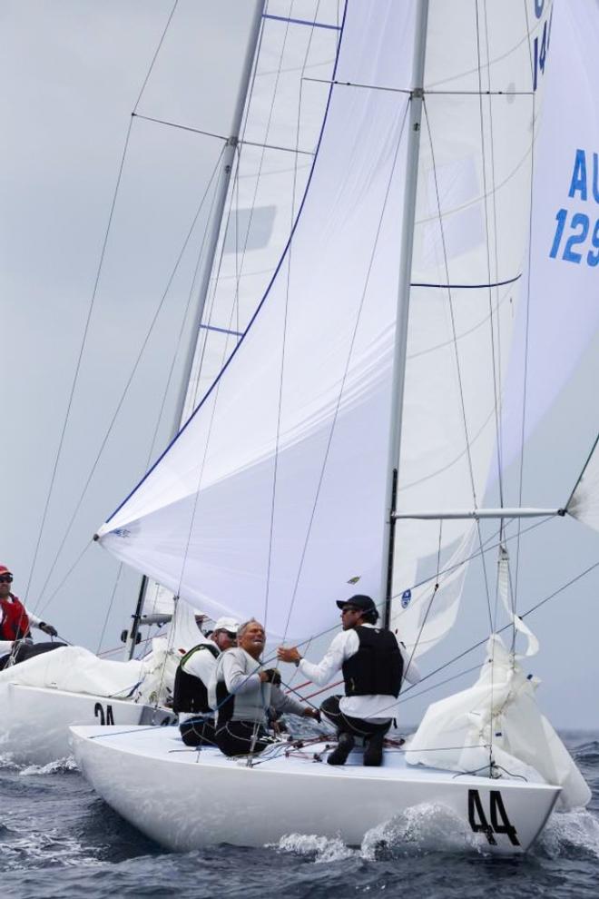 John Bertand in Triad2 coming into a finish - Etchells Australian Championship © Kylie Wilson http://www.positiveimage.com.au