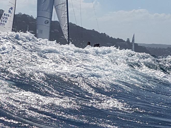 Saturday swell Etchells Nationals 2017 - Etchells Australian Championship © Learne Dooley