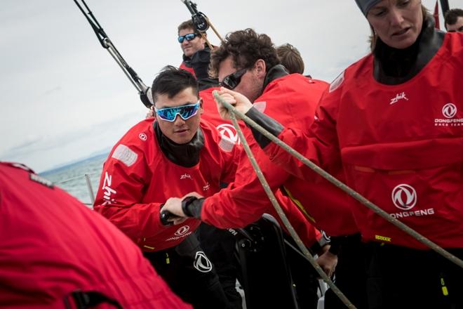 Sea trials onboard Dongfeng as the team enter the final stages of boat preparation before the focus switches to on-the-water training and final crew selection. - Volvo Ocean Race © Eloi Stichelbaut / Dongfeng Race Team