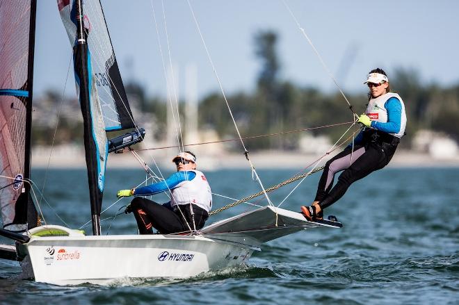 Brazil's Martine Grael and Kahena Kunze - Sailing World Cup Miami &copy; Pedro Martinez / Sailing Energy / World Sailing