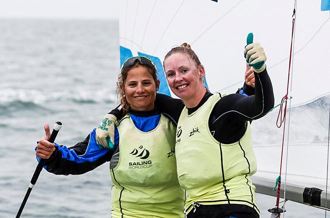 470 Women - Afrodite Zegers / Anneloes van Veen - 2017 World Cup Series Miami © Pedro Martinez / Sailing Energy / World Sailing