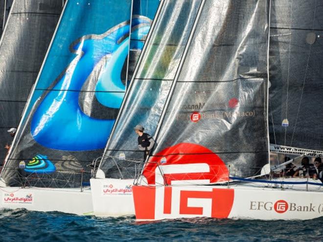 EFG Bank Sailing Arabia The Tour 2016. Dubai. UAE Pictures of the In-Port practise race prior to the race start later this week.  © Mark Lloyd http://www.lloyd-images.com