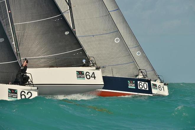 J/111's holding lanes off the start line - Quantum Key West Race Week 2017 © PhotoBoat.com