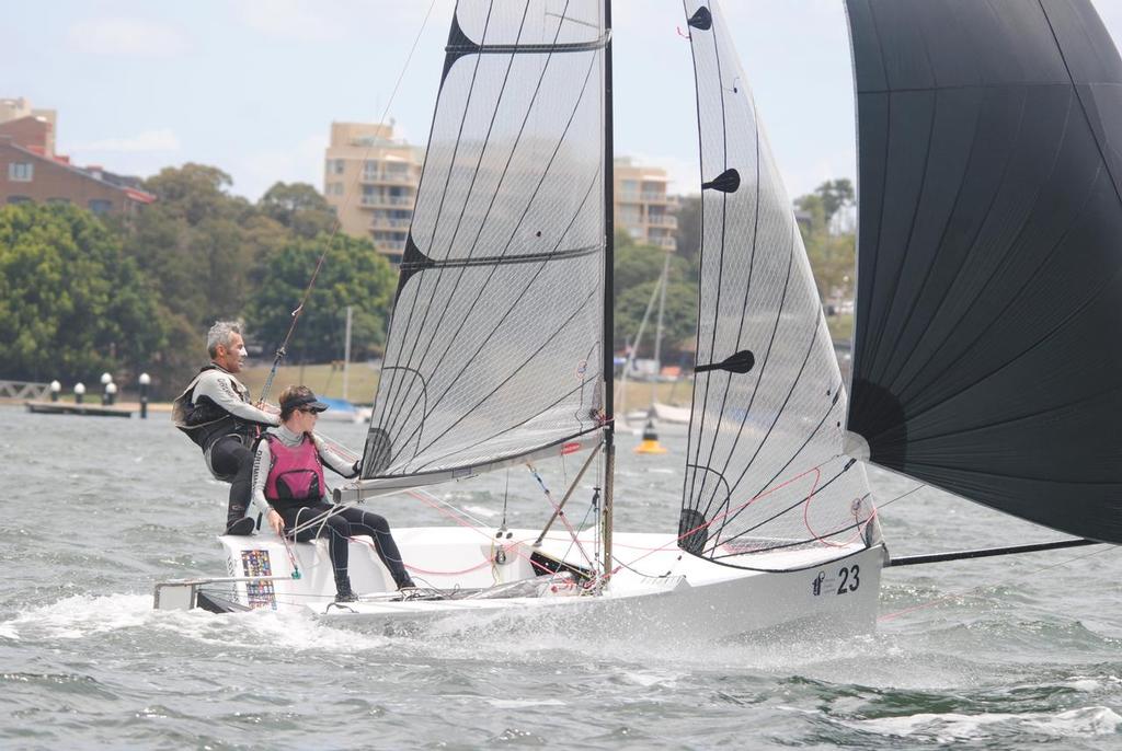 Adele Phillips, sailing her newly renovated boat 