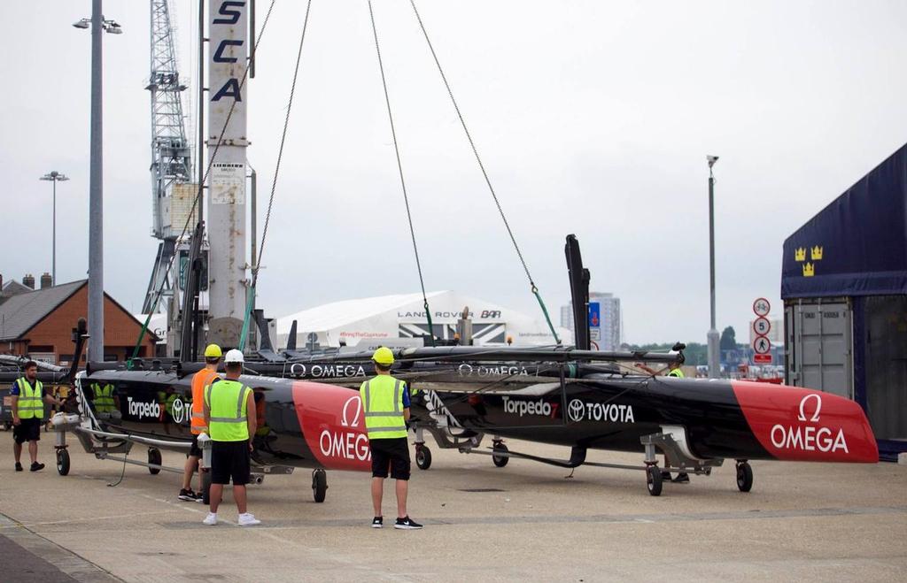 Emirates Team NZ launch their only AC45S - Emirates Team New Zealand © Hamish Hooper/Emirates Team NZ http://www.etnzblog.com