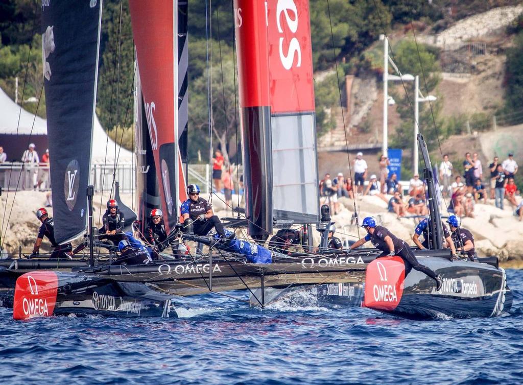 Racing in the AC45F (One Design) - Emirates Team New Zealand © Hamish Hooper/Emirates Team NZ http://www.etnzblog.com