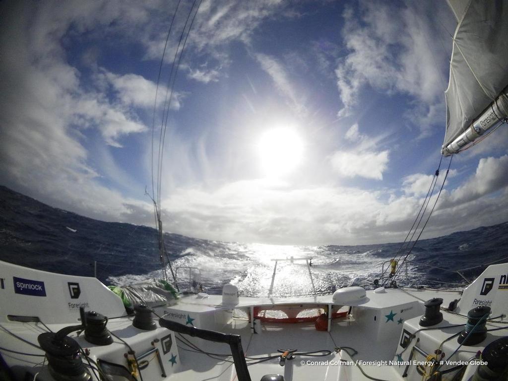 Conrad Colman on board Foresight Natural Energy now a day out from Cape Horn - Vendee Globe photo copyright Conrad Colman / Foresight Energy / Vendée Globe taken at  and featuring the  class