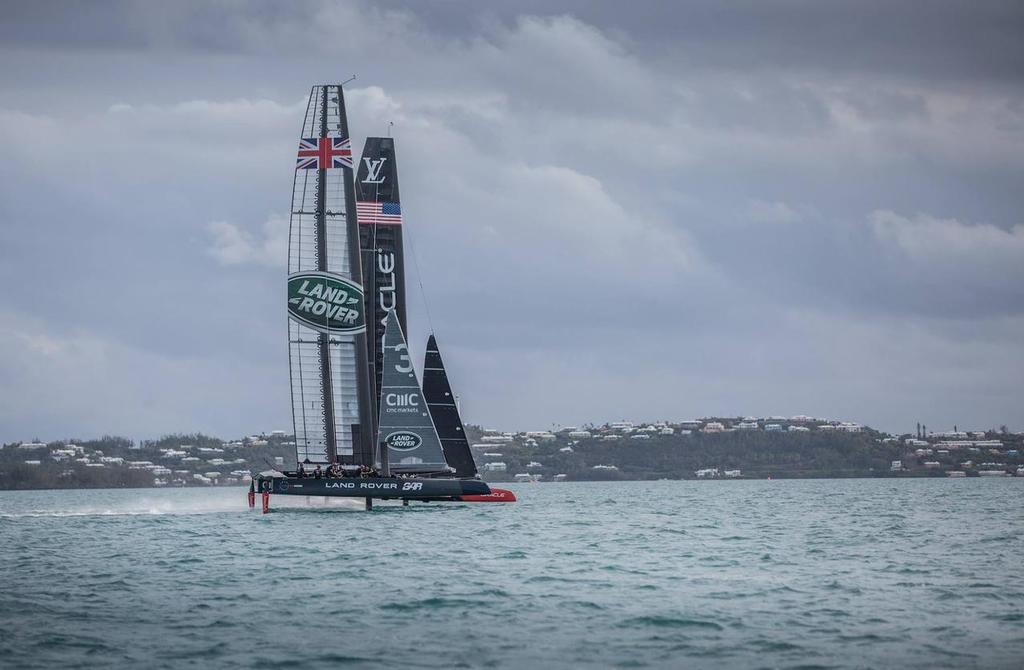 Land Rover BAR and Oracle Team USA - America's Cup Practice racing in AC45-S -, January 2017 © Americas Cup Media www.americascup.com