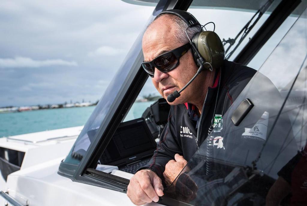 Veteran structural Dirk Kramers - A day in the Life of Land Rover BAR, Great Sound Bermuda, January 2017 © Alex Palmer