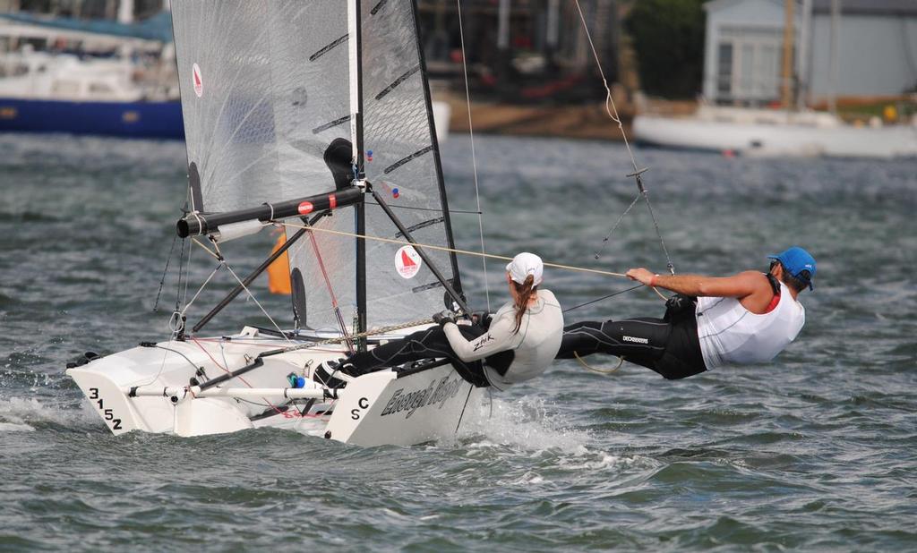 Series runners-up Nicole Barnes and Oliver Jones also won the Junior Championship. - Thurlow Fisher Lawyers 54th Cherub Australian Championships 2016-17 © Carol Stephenson