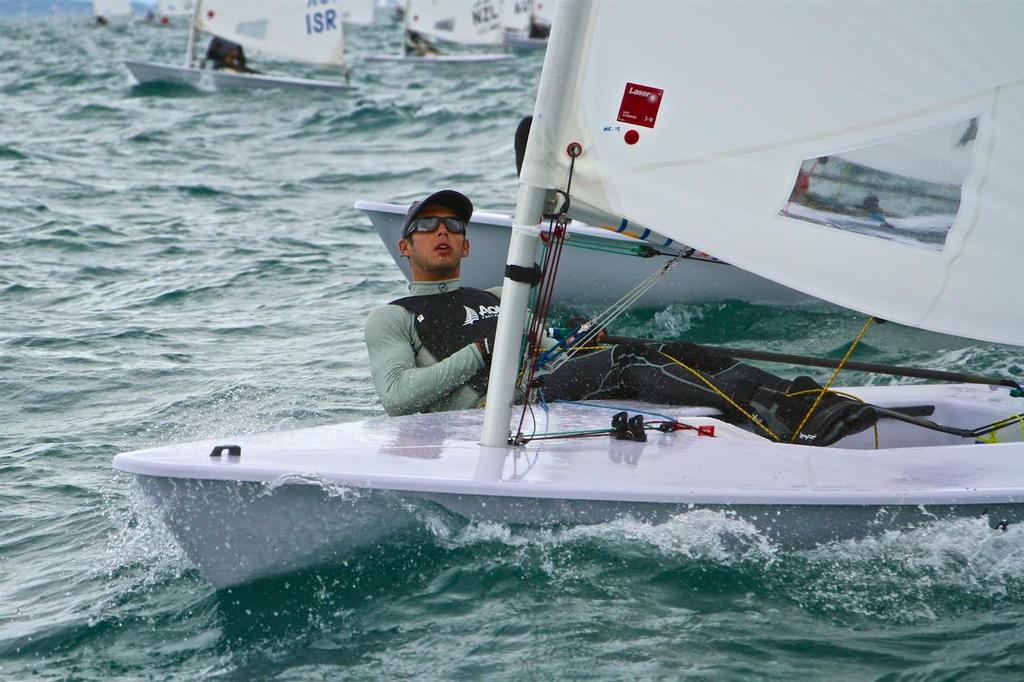 Andrew McKenzie winner of the  2017 Bayleys National Laser Nationals in Taupo, pictured sailing in the 2015 Laser Nationals at Takapuna. photo copyright Richard Gladwell www.photosport.co.nz taken at  and featuring the  class