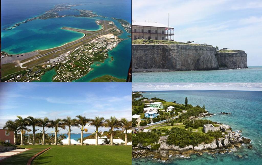 Mosaic of Bermuda airport and sights © SW