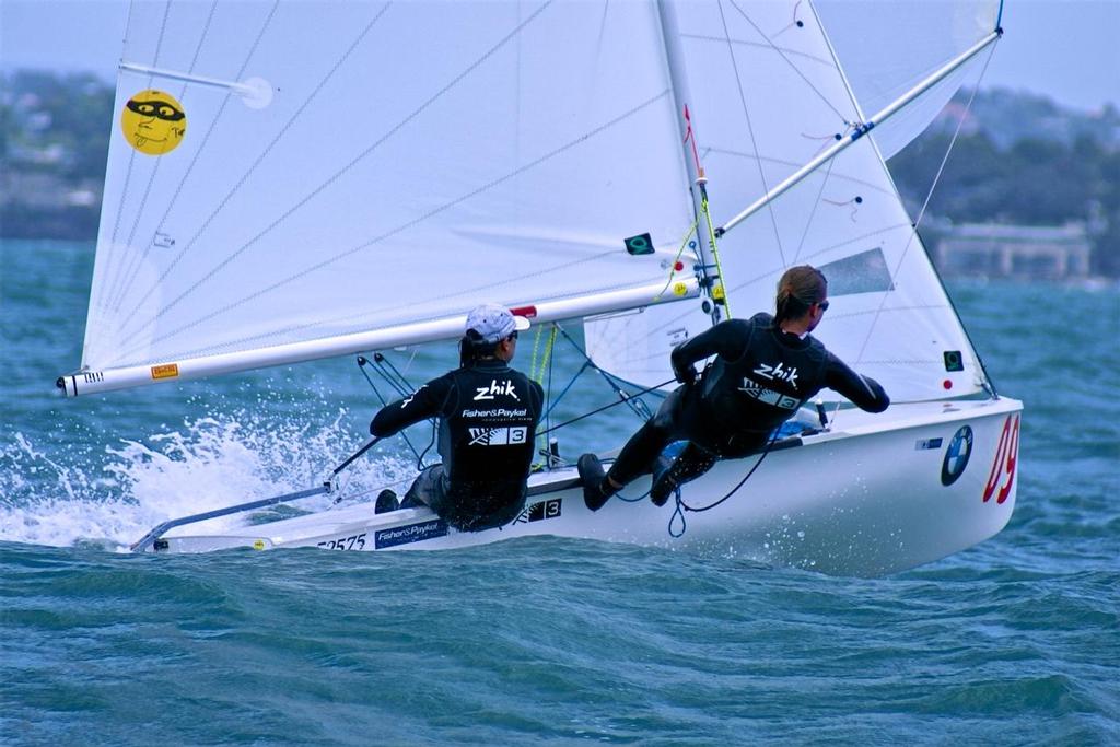 Where it all began - Jo Aleh and Olivia Powrie - World Womens 420 Champions for 2007 - photo © Richard Gladwell www.photosport.co.nz