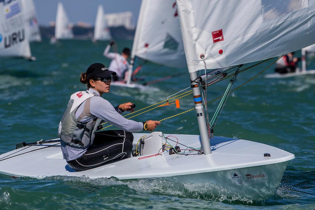 Laser Radial- Sailing World Cup Miami - Day 1, January 2017 photo copyright Pedro Martinez / Sailing Energy / World Sailing taken at  and featuring the  class