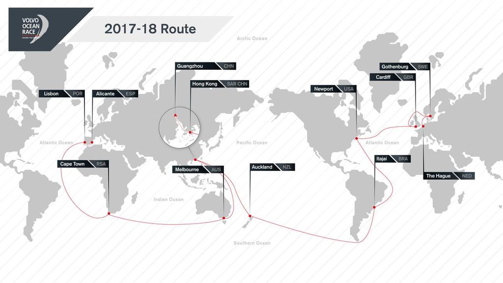 Volvo Ocean Race - Revised course showing the new Melbourne Stopover © Volvo Ocean Race http://www.volvooceanrace.com