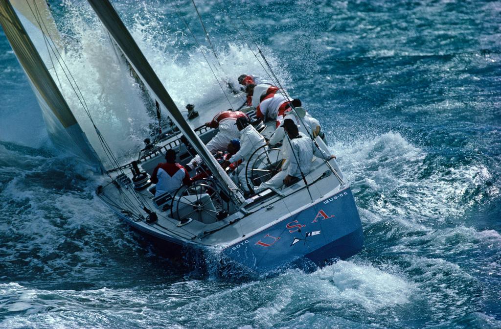 Star & Stripes won the Louis Vuitton Cup and America's Cup in testing conditions after struggling earlier in the regatta in the light. photo copyright Daniel Forster http://www.DanielForster.com taken at  and featuring the  class